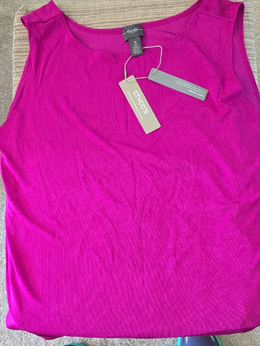 Chico's Fuchsia Sleeveless Knit Top